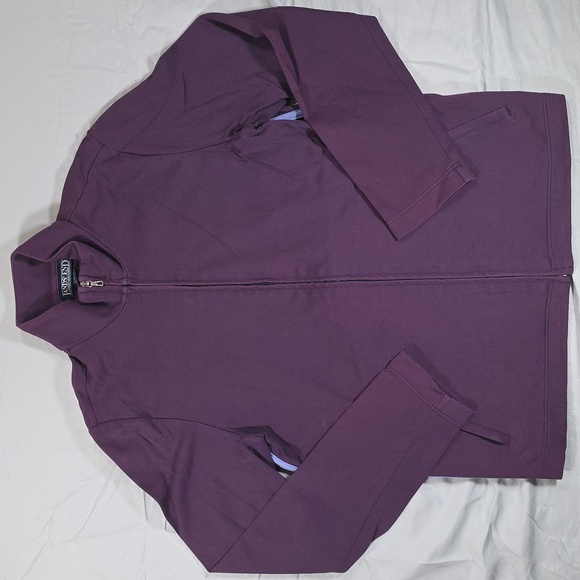 Lands' End Purple Full Zip Athletic Jacket - Picture 1 of 9